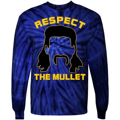 Respect The Mullet Hair Game Tie-Dye Long Sleeve Shirt