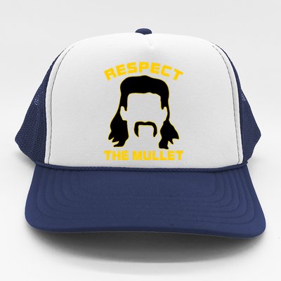 Respect The Mullet Hair Game Trucker Hat