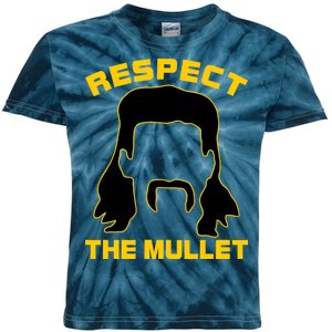 Respect The Mullet Hair Game Kids Tie-Dye T-Shirt