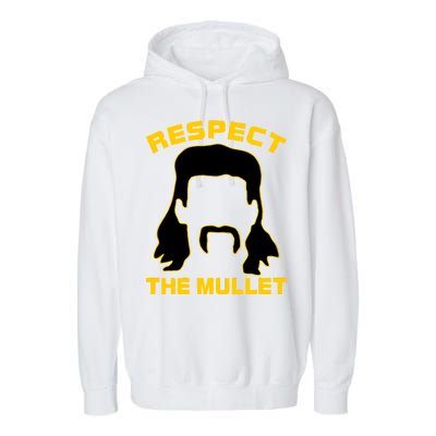 Respect The Mullet Hair Game Garment-Dyed Fleece Hoodie