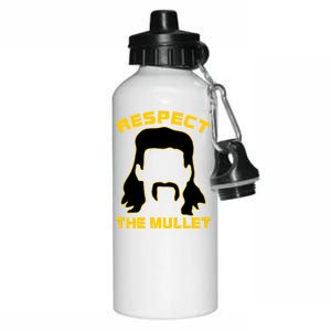 Respect The Mullet Hair Game Aluminum Water Bottle