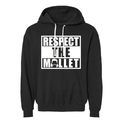 Respect The Mullet Hair Game Box Graphic Garment-Dyed Fleece Hoodie