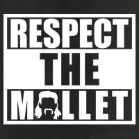 Respect The Mullet Hair Game Box Graphic 7 Panel Mesh Trucker Snapback Hat
