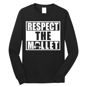 Respect The Mullet Hair Game Box Graphic Long Sleeve Shirt