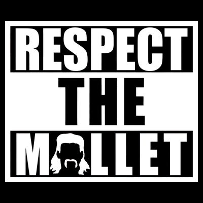 Respect The Mullet Hair Game Box Graphic T-Shirt