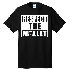 Respect The Mullet Hair Game Box Graphic Tall T-Shirt