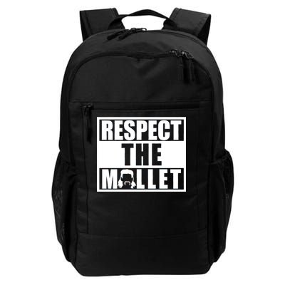 Respect The Mullet Hair Game Box Graphic Daily Commute Backpack