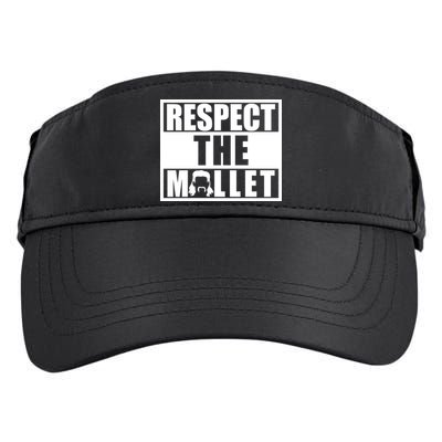 Respect The Mullet Hair Game Box Graphic Adult Drive Performance Visor