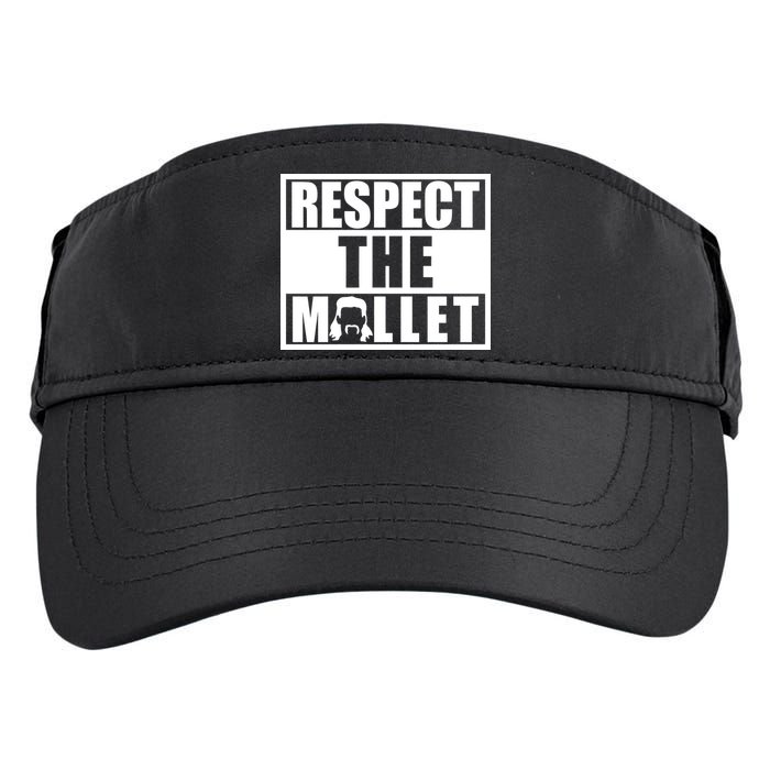 Respect The Mullet Hair Game Box Graphic Adult Drive Performance Visor