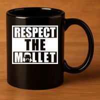 Respect The Mullet Hair Game Box Graphic 11oz C Handle Ceramic Mug