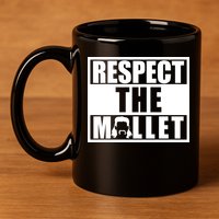 Respect The Mullet Hair Game Box Graphic 11oz C Handle Ceramic Mug