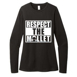 Respect The Mullet Hair Game Box Graphic Womens CVC Long Sleeve Shirt