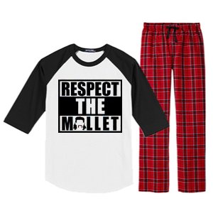 Respect The Mullet Hair Game Box Graphic Raglan Sleeve Pajama Set