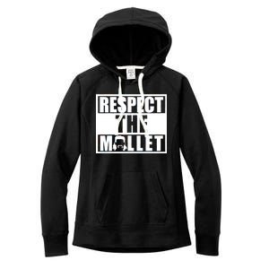 Respect The Mullet Hair Game Box Graphic Women's Fleece Hoodie