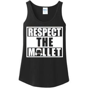 Respect The Mullet Hair Game Box Graphic Ladies Essential Tank