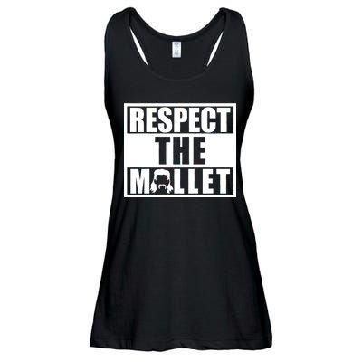 Respect The Mullet Hair Game Box Graphic Ladies Essential Flowy Tank