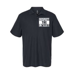 Respect The Mullet Hair Game Box Graphic Softstyle Adult Sport Polo