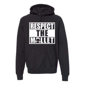 Respect The Mullet Hair Game Box Graphic Premium Hoodie