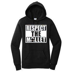 Respect The Mullet Hair Game Box Graphic Women's Pullover Hoodie