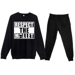 Respect The Mullet Hair Game Box Graphic Premium Crewneck Sweatsuit Set