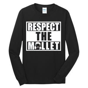 Respect The Mullet Hair Game Box Graphic Tall Long Sleeve T-Shirt