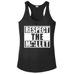 Respect The Mullet Hair Game Box Graphic Ladies PosiCharge Competitor Racerback Tank