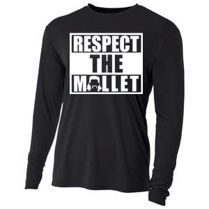 Respect The Mullet Hair Game Box Graphic Cooling Performance Long Sleeve Crew