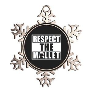 Respect The Mullet Hair Game Box Graphic Metallic Star Ornament