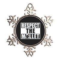 Respect The Mullet Hair Game Box Graphic Metallic Star Ornament