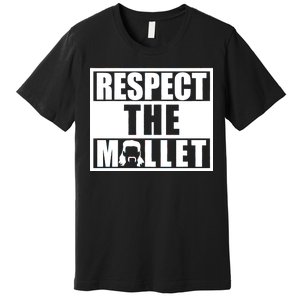 Respect The Mullet Hair Game Box Graphic Premium T-Shirt