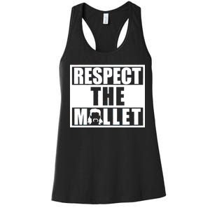 Respect The Mullet Hair Game Box Graphic Women's Racerback Tank