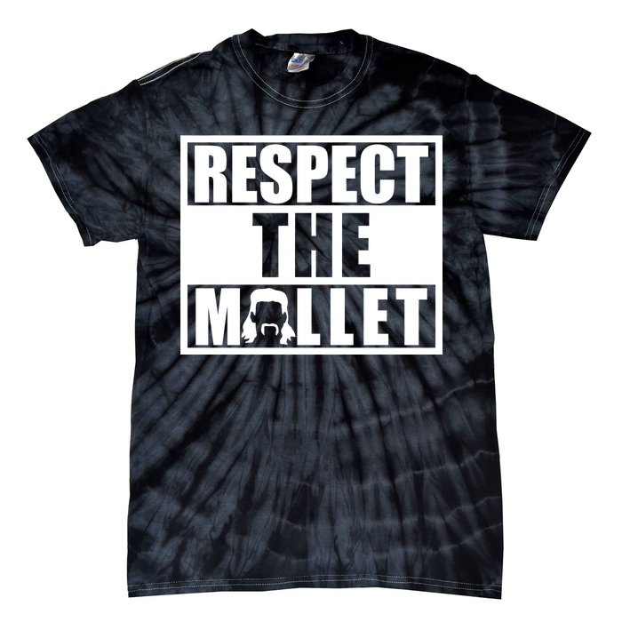 Respect The Mullet Hair Game Box Graphic Tie-Dye T-Shirt