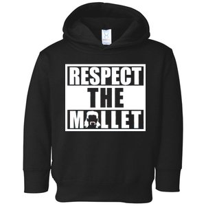 Respect The Mullet Hair Game Box Graphic Toddler Hoodie