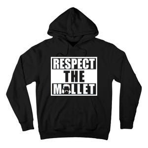 Respect The Mullet Hair Game Box Graphic Tall Hoodie