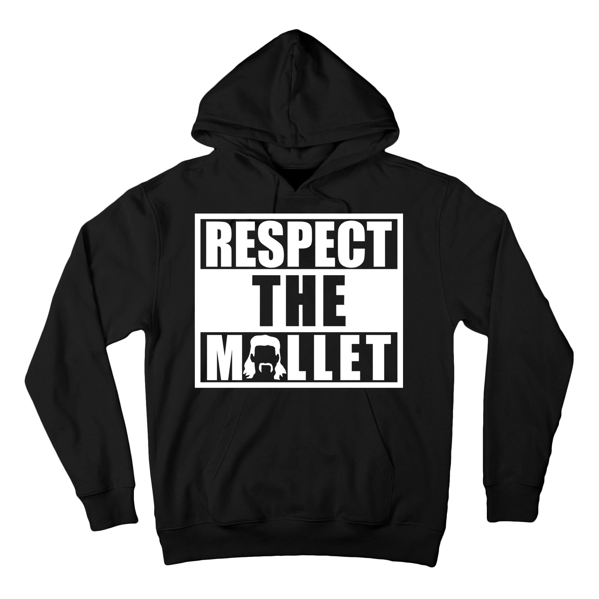 Respect The Mullet Hair Game Box Graphic Tall Hoodie