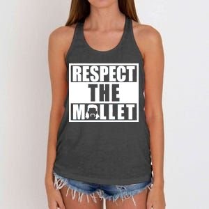 Respect The Mullet Hair Game Box Graphic Women's Knotted Racerback Tank