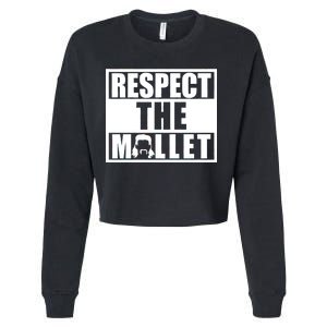 Respect The Mullet Hair Game Box Graphic Cropped Pullover Crew