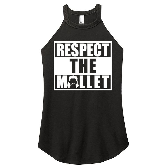 Respect The Mullet Hair Game Box Graphic Women's Perfect Tri Rocker Tank