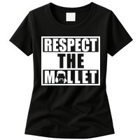 Respect The Mullet Hair Game Box Graphic Womens T-Shirt