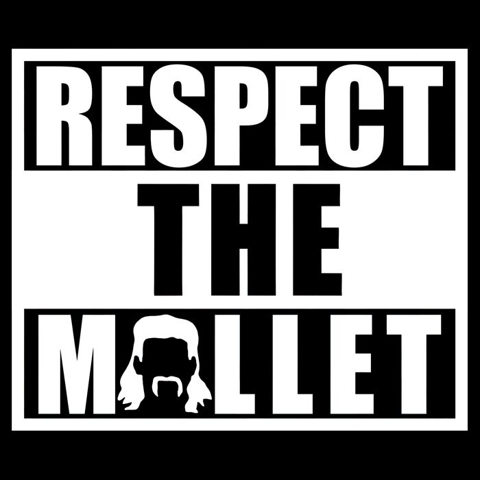 Respect The Mullet Hair Game Box Graphic Womens T-Shirt