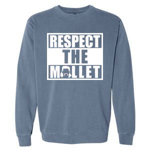 Respect The Mullet Hair Game Box Graphic Garment-Dyed Sweatshirt