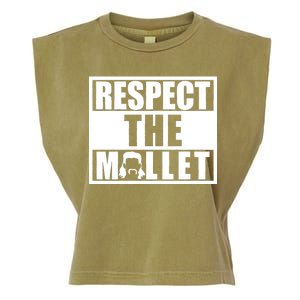 Respect The Mullet Hair Game Box Graphic Garment-Dyed Women's Muscle Tee