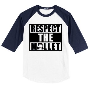 Respect The Mullet Hair Game Box Graphic Baseball Sleeve Shirt