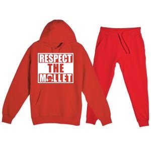 Respect The Mullet Hair Game Box Graphic Premium Hooded Sweatsuit Set