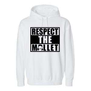 Respect The Mullet Hair Game Box Graphic Garment-Dyed Fleece Hoodie