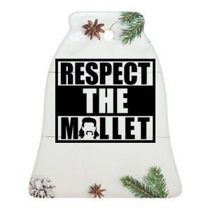 Respect The Mullet Hair Game Box Graphic Ceramic Bell Ornament