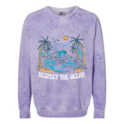 Respect The Ocean Colorblast Crewneck Sweatshirt