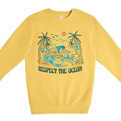 Respect The Ocean Premium Crewneck Sweatshirt