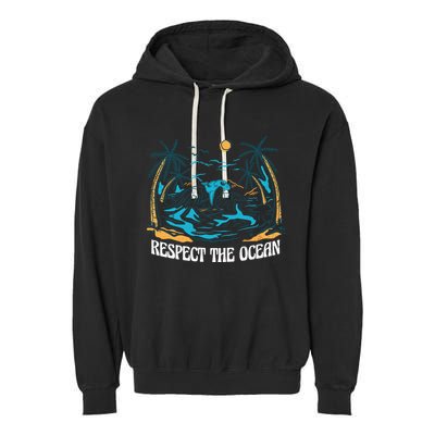 Respect The Ocean Garment-Dyed Fleece Hoodie