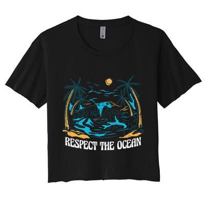 Respect The Ocean Crop Top